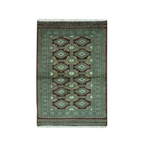 3x5 Classy Handmade Wool&amp;Silk Bukhara Multicolor Rug PIX-16363 - £823.00 GBP