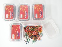 5 Lot The Challenger Assorted Color Rubber Band Boxes 500CT Each Assorted Size - £7.07 GBP