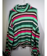 Davi &amp; Dani Soft  Knit Multi Color Cowl Neck Sweater Size 1X - $54.16 CAD