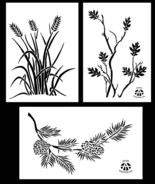 3Pack! Spray Paint Camouflage Camo Stencils Jon Boat ATV 14&quot; Oak Wheat Pine - $13.99