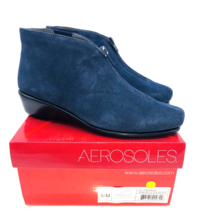 Aerosoles Allowance Wedge Ankle Boots- Dark Dark Blue Suede, US 5.5M - £27.35 GBP