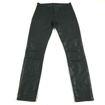 J Brand Jeans Damen 27 Schwarz Öltuch Glanz Glänzend Skinny Slim Fit Str... - $39.59