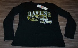 Women&#39;s Teen Baltimore Ravens Nfl Football Long Sleeve T-Shirt Small New w/ Tag - £15.50 GBP