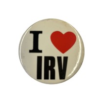 I Love Irv Vintage 1980s Pinback Button - $9.99