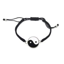 Woven Chinese Braid Feng Shui Leather Bracelet Tai-chi Symbol Tao Bracelet Exoti - £7.46 GBP
