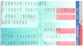 Neil Giovane Crazy Horse Concerto Ticket Stub Agosto 22 1987 Philadelphia Pa - $49.48