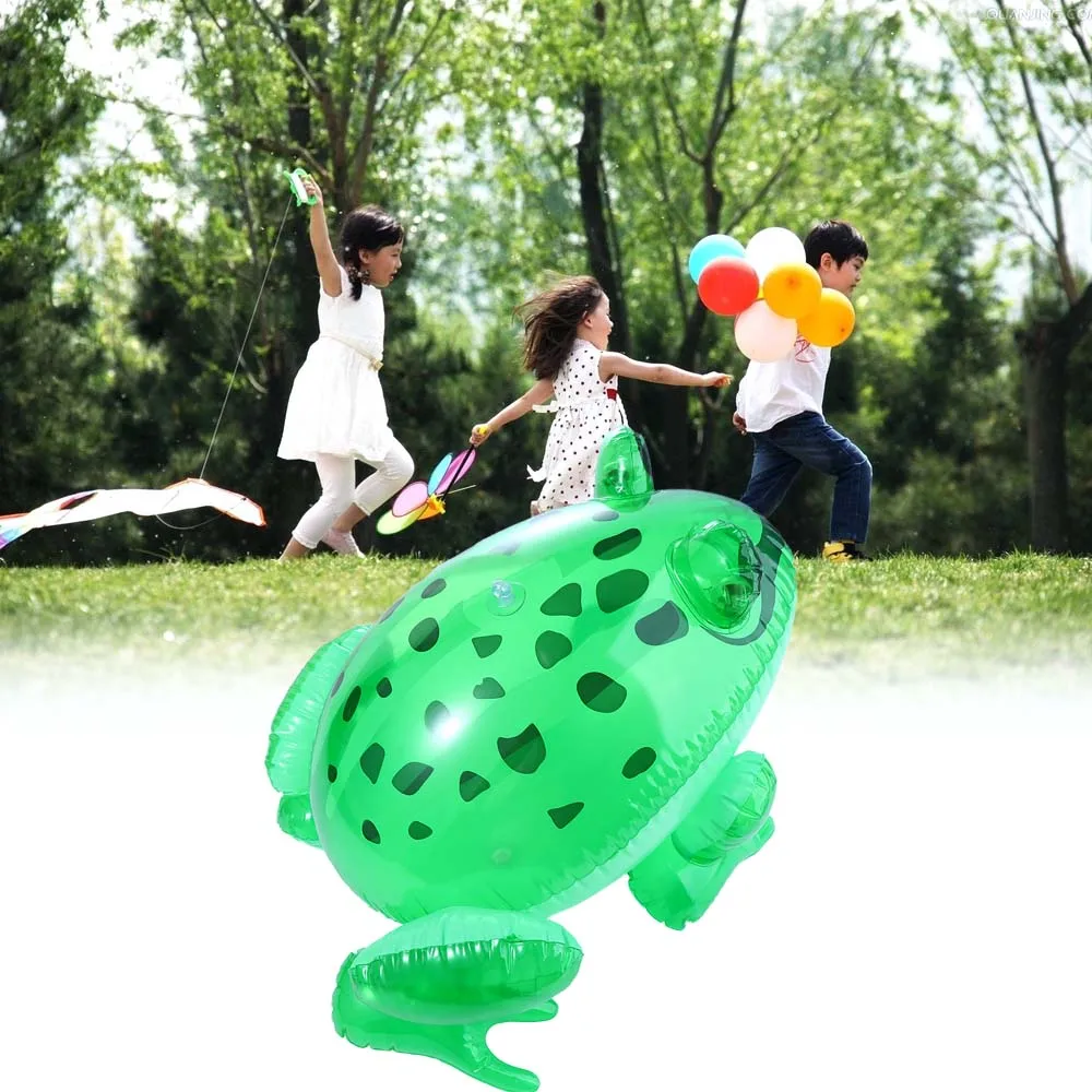 Cartoon Frog Model PVC Inflatable Toy Frog Stretchy Frog Children&#39;s Toys Holiday - £10.62 GBP