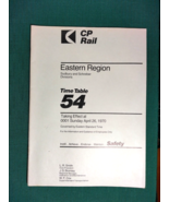 1970 CP Rail Employee Time Table 54 Eastern Region Sudbury/Schreiber div... - $16.48