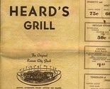 Heard&#39;s Grill Menus Congress at 7th Austin Texas 1944 - $131.02