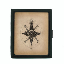 Vintage Compass D8 Black Cigarette Case / Metal Wallet Nautical Navigation - £11.61 GBP