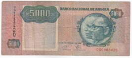 Angola, 5000 Escudos, 1991 Banco De angola, P130, VF - $9.37