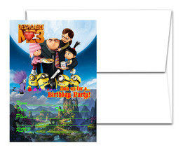 12 Despicable Me 3 Invitation Cards (12 White Envelops Included) #1 - £15.78 GBP