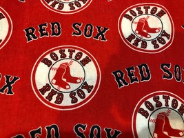 Authentic Mlb Boston Red Sox 100% Cotton Fabric ***One Yard*** - £21.84 GBP