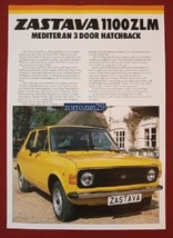 1975 ZASTAVA 1100ZLM MEDITERAN 3-Door HATCHBACK VINTAGE COLOR SALES BROC... - $14.89