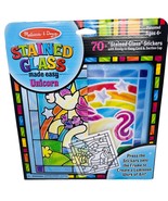 Melissa &amp; Doug Stained Glass, Unicorn Art Activity  70+ Stained Glass St... - £7.76 GBP