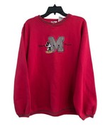 Vintage 90&#39;s Mickey &amp; Co Classic Mouse Mickey Red Pullover Sweatshirt Si... - £29.60 GBP