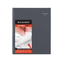 2024 AT-A-GLANCE DayMinder 8.5&quot; x 11&quot; Weekly &amp; Monthly Planner Poly Cover Gray - £29.75 GBP