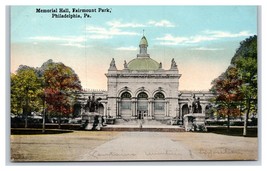 Memorial Hall Fairmount Park Philadelphia PA UNP DB Postcard N20 - £2.28 GBP