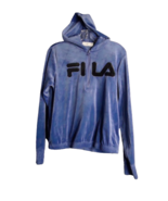 FILA Velour Quarter Zip Sweatshirt Hoodie Purple Logo Jacket Pullover Wo... - £14.16 GBP