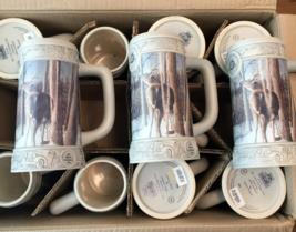 Miller 1998 Holiday Silent Sentinel Kevin Daniel Beer Stein Case of 12 deer - £134.24 GBP