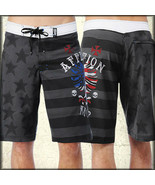 Affliction Eagle US Flag Stars Stripes Men Board Short Swim Trunk Black ... - £49.17 GBP