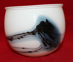 VTG Danish Modern Holmegaard Denmark Atlantis Art Glass Vase Bowl Michae... - $122.34
