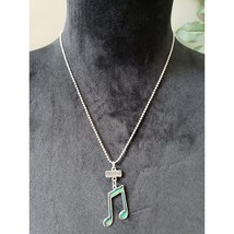Women&#39;s Music Note Necklace Forever Charm Silver Chain Jewelry - $25.74