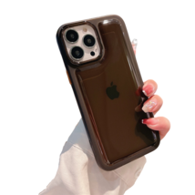 Anymob iPhone Case Brown Jelly Candy Color Transparent Air Cushion Silicone - £19.18 GBP