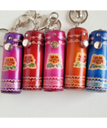 Lipstick Holder Key Chain Leather Handmade Pill Joint  Chapstick Case Li... - $330.57 MXN