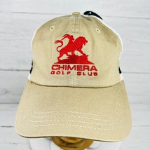 Chimera Golf Club Hat Las Vegas Adjustable Ted Robinson Tan Red Embroidered - £28.03 GBP