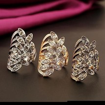 Ring Style: Gold,Ring Size: 8 - Gilda Ring Embellished Fashion Jewelry - $744.80 MXN