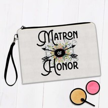 Matron of Honor : Gift Makeup Bag Wedding Favors Bachelorette Bridal Party Engag - £9.50 GBP+