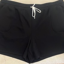 Sonoma Shorts Relaxed Fit Fleece Lined Basic Lounge Shorts Womens 4X Black - $9.90