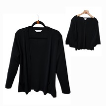 Exclusively Misook Women’s Large Black Cardigan &amp; Top Bell Sleeve 2-Piec... - £38.49 GBP