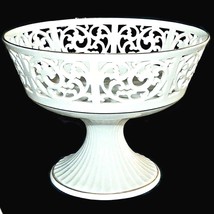 Vtg Lenox Tracery Collection Pierced Victorian Footed Compote Centerpiece Bowl - £64.13 GBP