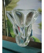Vannes France Art Glass Bubbles Vase Very Heavy 8 X 7&quot; ^^^ - $118.80