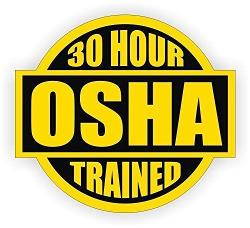 30 Hour OSHA Trained (3 Pack) HardHat Sticker (size: 2&quot; color: Yellow/Bl... - $2.99