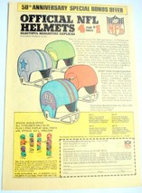 1979 Color Ad 50TH Anniversary NFL Miniature Helmet Replicas Pro-Footbal... - $7.99