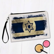 Israel : Gift Makeup Bag Distressed Flag Vintage Israeli Expat Country - £9.47 GBP