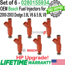 Genuine 6Pcs Bosch HP Upgrade Fuel Injectors for 2000-2003 Dodge Durango... - £139.17 GBP