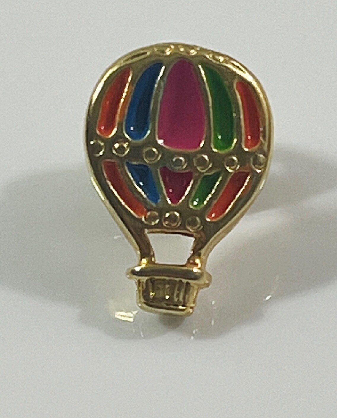 Hot Air Balloon Pin Gold Tone Bright Colors (SEE PHOTOS) - $9.85