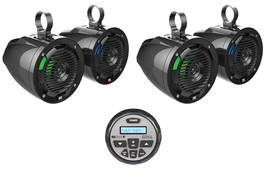 (4) MTX MUD65PL 6.5&quot; 200w Tower LED Speakers+Bluetooth Receiver 4 RZR/AT... - £579.96 GBP