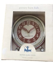 NEW Pottery Barn Kids Button Alarm Clock Retro Style Red - £26.77 GBP