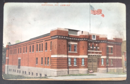 1908 Pittston Pennsylvania PA Armory Luzerne County Postcard CS Woolworth - £7.55 GBP