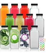 Starside 12 Pack 16Oz Glass Drinking Bottles With Lids,Vintage Water, Juice - $35.99