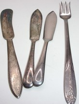 Vintage Assorted Serving Butter Knives &amp; Pickle Fork - £3.98 GBP