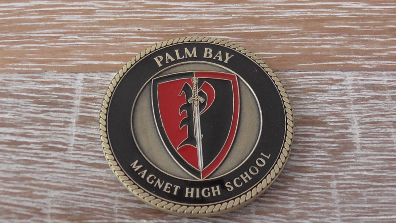 USMC Junior ROTC Palm Bay Magnet High School Challenge Coin #C965 - $18.80