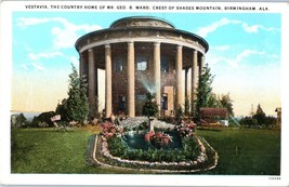Vestavia The Country Home of Mr Geo B Ward Birmingham Alabama Postcard - £7.85 GBP