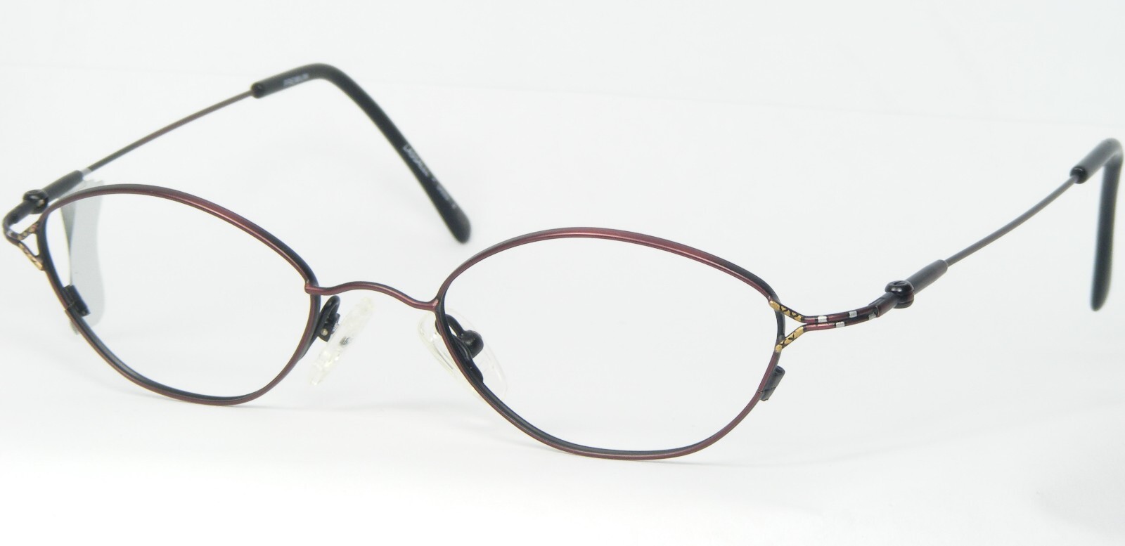 Nuevo LASSALLE D033-4 Burdeos/Amarillo/Plata Gafas 47-18-128 Italia - $64.35
