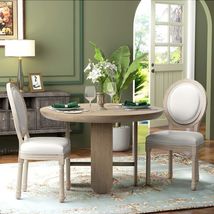 French Style Dining Chairs Set of 2 with PU Leather  - £143.08 GBP